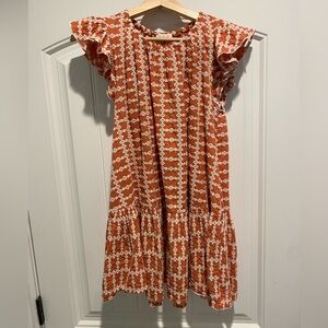 Burnt Orange Mini Knit dress